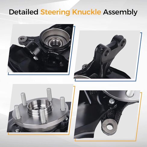 PAROD 698425 698424 FWD Front Steering Knuckle Assembly & Wheel Hub Bearing Fit for Toyota Sienna 2004-2010, Passenger and Drive Side in Saudi Arabia
