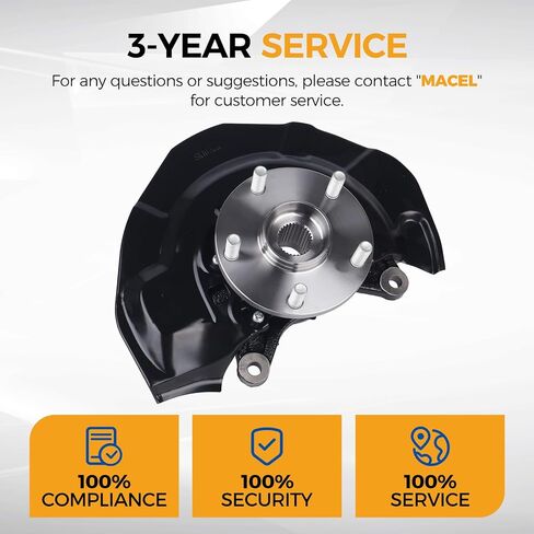 PAROD 698425 698424 FWD Front Steering Knuckle Assembly & Wheel Hub Bearing Fit for Toyota Sienna 2004-2010, Passenger and Drive Side in Saudi Arabia