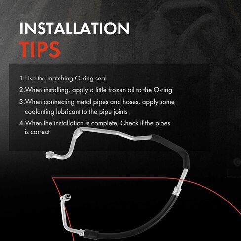 A-Premium A/C Suction Line Hose Assembly Compatible with Chevrolet, GMC Models - Silverado 2500 HD 2011, Silverado 3500 HD 2011-2012, Sierra 3500 HD 2011-2012, 6.6L, Compressor to Evap in Saudi Arabia