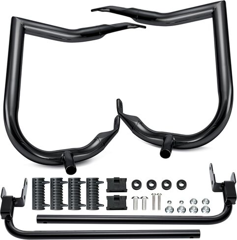 MoKitDora 2023-2025 Street Glide Road Glide Saddlebag Guard Rear Crash Bars 1.25" for Harley FLHXSE FLTRXSE FLHX FLTRX FLTRXSTSE Mount Bracket Support Flat, Black in Saudi Arabia