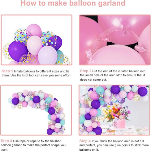 Amandir 164PCS Pastel Balloon Garland Kit, Rainbow Easter Unicorn Balloon Arch, Colorful Gold Confetti Balloons for Pastel Easter Baby Shower Wedding Ice Cream Mermaid Party Decorations Supplies in Saudi Arabia