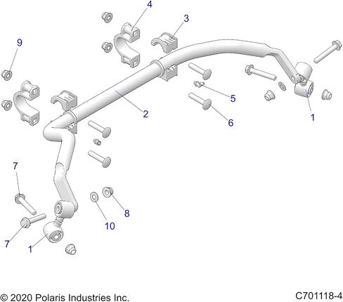 Polaris RZR Stabilizer Bar, Genuine OEM Part 5337080, Qty 1 in Saudi Arabia