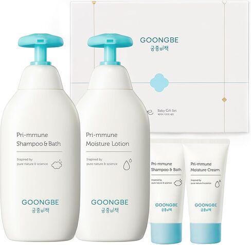 Pri-mmune Moisture Lotion & Cream - Korean Baby Moisturizer - Hypoallergenic Moisturizing & Calming Daily Moisturizer - Fast Absorbing, Naturally Derived Non-Greasy, 11.8oz + 6.1oz. in Saudi Arabia