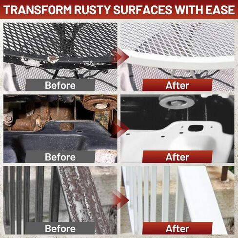 Rust-Stop and Corrosion Permanently Rust Preventive Coating Anti-Rust Automotive Rust Reformer for Metal & Seal, Rust Converter Non-Porous Protective Barrier High Gloss White Metallic Paint 35 Fl Oz in Saudi Arabia