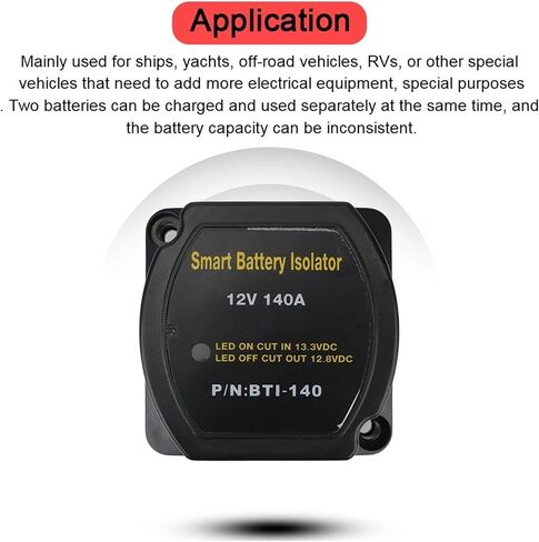 140A 12V Smart Battery Isolator Voltage Sensitive Splitter Power Switch Charge Relay VSR ​for Boat Camper Car Accessories in Saudi Arabia