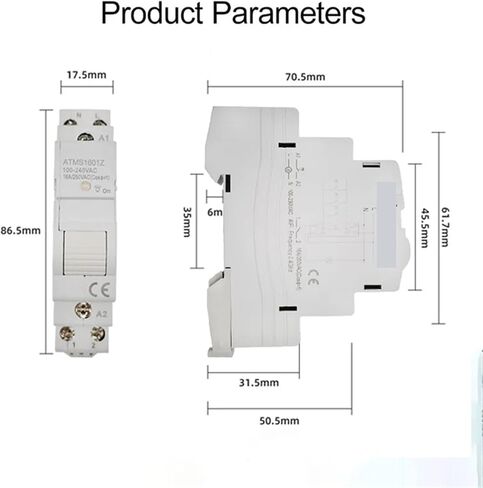 قاطع الدائرة DIN RAIL 1P قطب واحد جاف الاتصال توقيت ترحيل تطبيق جهاز التحكم عن بُعد مؤقتًا ذكي in Saudi Arabia