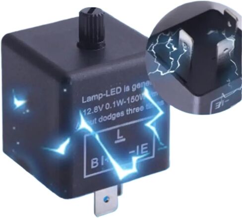1Pc 12V 3 Pin LED Adjustable Flasher Relay Turn Signal Indicator Motorbike Fix Motorcycle Flasher Moto Accessories 0.1W-150W in Saudi Arabia