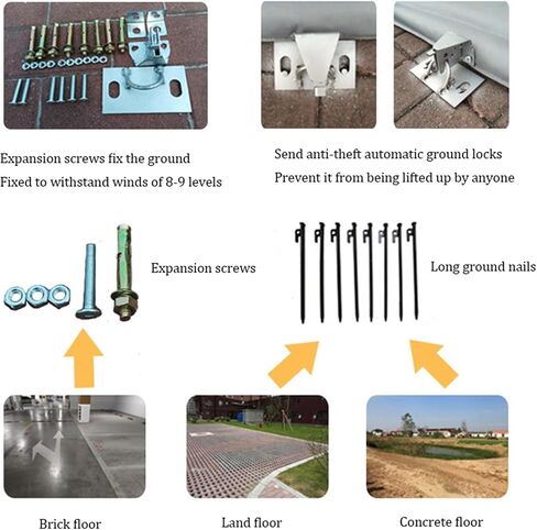 Motorcycle Shelter Waterproof Outdoor Tent, Bike Cover, with Expansion Bolts and Lock Hole, for Heavy Motorcycle Vehicle Storage(8.5 * 4.2 * 5.2ft) in Saudi Arabia
