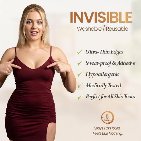 Nipple Covers for Women - Medical Grade Silicone Reusable Pasty - Invisible Sticky Adhesive Seamless Nipple Pasties in Saudi Arabia