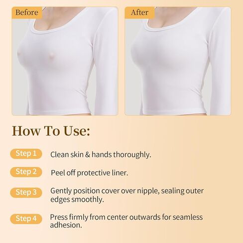 3 Pairs Nipple Covers for Women, Skin Sticky Pasties, Reusable Adhesive Nipple Petals Sticky Bra with Travel Box in Saudi Arabia