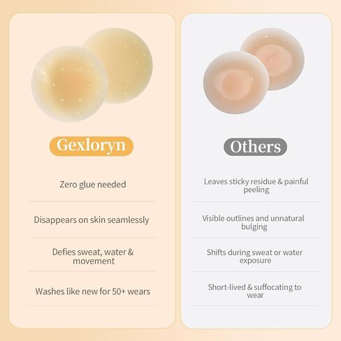 3 Pairs Nipple Covers for Women, Skin Sticky Pasties, Reusable Adhesive Nipple Petals Sticky Bra with Travel Box in Saudi Arabia