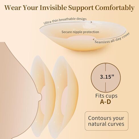 3 Pairs Nipple Covers for Women, Skin Sticky Pasties, Reusable Adhesive Nipple Petals Sticky Bra with Travel Box in Saudi Arabia