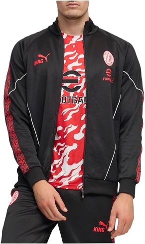 PUMA Mens Ac Milan King Anthem Jacket Athletic Outerwear Casual - Black in Saudi Arabia