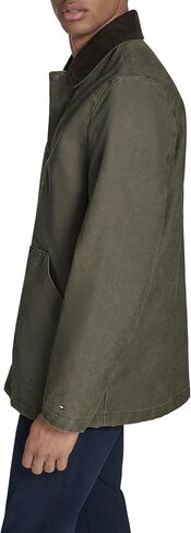 Tommy Hilfiger Mens Barn Jacket With Corduroy Collar in Saudi Arabia