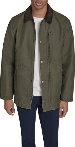 Tommy Hilfiger Mens Barn Jacket With Corduroy Collar in Saudi Arabia
