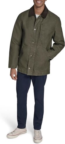 Tommy Hilfiger Mens Barn Jacket With Corduroy Collar in Saudi Arabia