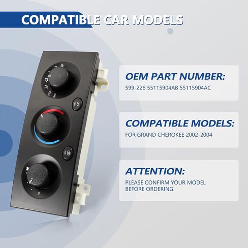 599-226 Climate Control Module Compatible with Jeep Grand Cherokee 2002 2003 2004 HVAC Control Module in Saudi Arabia