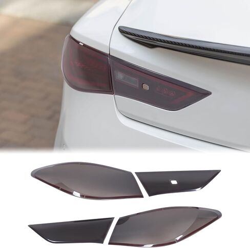 غطاء مصباح الذيل الخلفي للسيارة Aunginsy متوافق مع Infiniti Q60 2016-2022 مصباح مصباح خلفي ، إطار ظلال ، إطار إطار مصباح يدوي خلفي ، واقي تغطية ، واقي ، in Kuwait