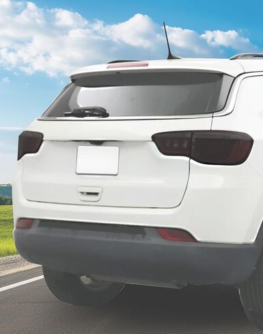 Voodonala Tail Light Cover Compatible with Jeep Compass 2017-2024, Smoke Black Rear Light Trim Guards Tint in Saudi Arabia