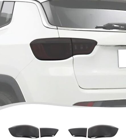 Voodonala Tail Light Cover Compatible with Jeep Compass 2017-2024, Smoke Black Rear Light Trim Guards Tint in Saudi Arabia