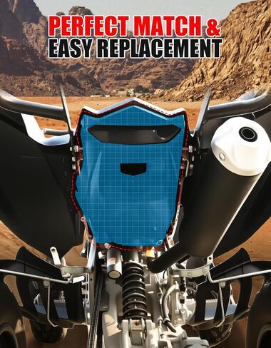 Rear Tail Light Cover for Yamaha Raptor 700 700R 06-25, Black Rear Lamp Bracket Plastic Taillight Cover Plate for Yamaha Raptor 700 / 700R 2006-2025 Accessories, Replace OEM #1PE-H4716-10-00 in Kuwait