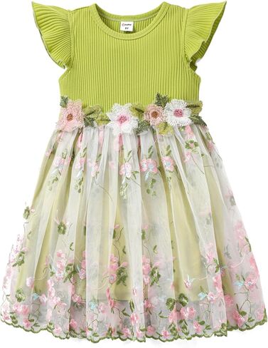 PATPAT Girls Tulle Tutu Party Birthday Princess Formal Fancy Princess Dress in Saudi Arabia