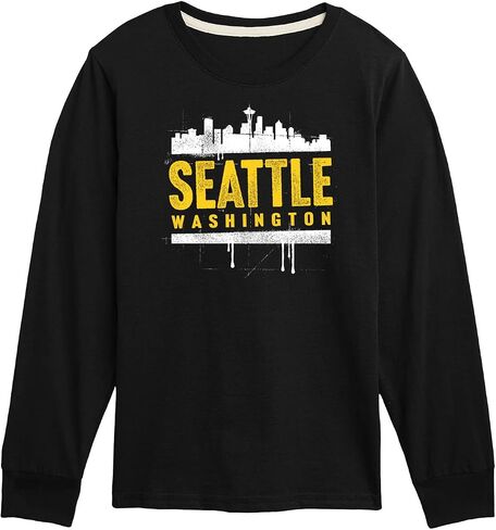 Instant Message - Seattle, Washington - Toddler & Youth Long Sleeve Graphic T-Shirt in Saudi Arabia