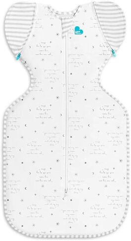 Love to Dream Swaddle UP Transition Bag, Gentle Arms-Up Transition Swaddle, 0.2 TOG Lightweight Cotton, Zip-Off Wings, Ideal for Warm Temperatures 75-81°F, Baby Essentials, You are My Grey, 19-24 lbs in Saudi Arabia