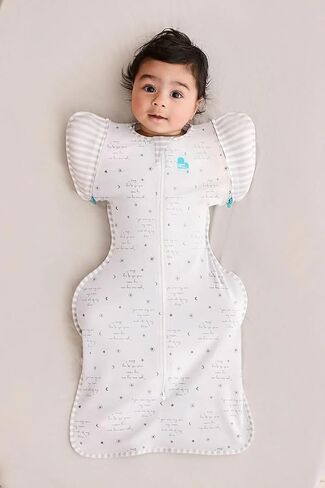 Love to Dream Swaddle UP Transition Bag, Gentle Arms-Up Transition Swaddle, 0.2 TOG Lightweight Cotton, Zip-Off Wings, Ideal for Warm Temperatures 75-81°F, Baby Essentials, You are My Grey, 19-24 lbs in Saudi Arabia