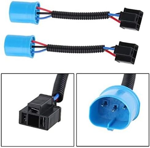 （2piece) H9007 Female to H4 Male Plug Headlight Conversion Cable Connector Adapter Headlight Harness 9007 in Saudi Arabia