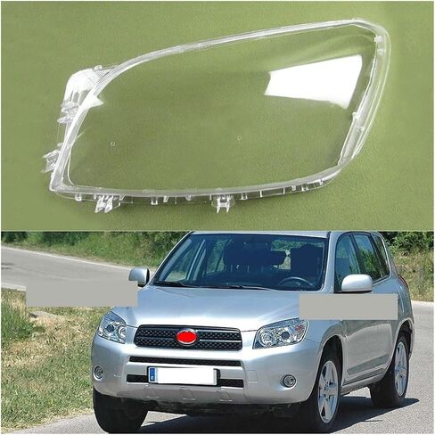 متوافق مع Toyota Rav 4 Rav4 2005-2008 غطاء الأمامي غطاء الأمامي الإسكان الشفافة عدسة Lampshade Lens Lamp Shade Plexiglass (2pcs اليسار واليمين) in Saudi Arabia