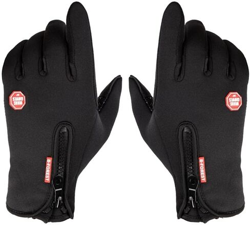 misppro 1 Pair Waterproof Gloves Thermal Fleece Motorcycle Glove Touch Screen Mitten in Saudi Arabia