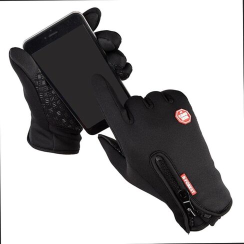 misppro 1 Pair Waterproof Gloves Thermal Fleece Motorcycle Glove Touch Screen Mitten in Saudi Arabia