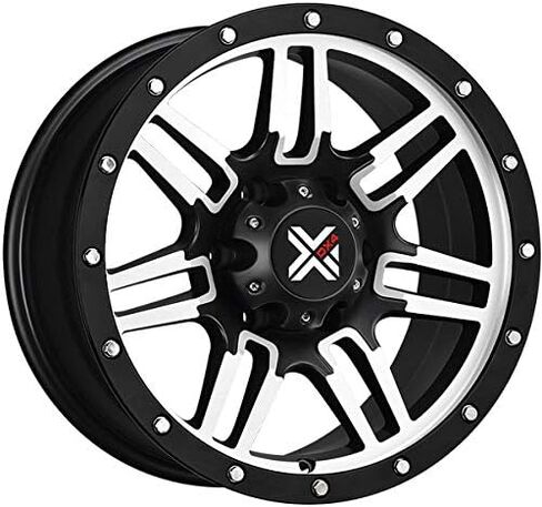 17" DX4 7S 17x8.5" -6 OFFSET 5x127 FLAT BLACK MACHINED FACE - SINGLE WHEEL in Saudi Arabia