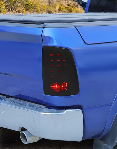 Voodonala Tail Light Cover for Dodge RAM 2009-2017, Smoke Black Rear Light Trim Guards Tint in Saudi Arabia