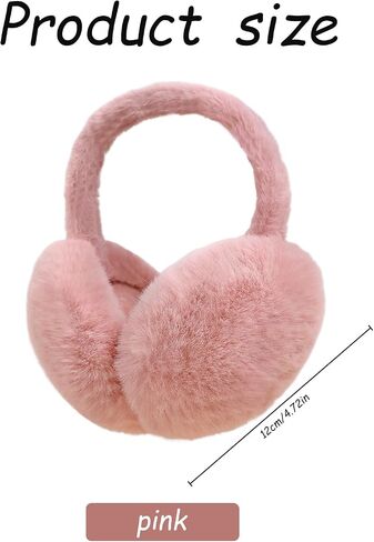 Ear Muffs for Winter Women,Adjustable Ear Warmers, Ear Muffs Black Fluffy Earmuffs, Winter Accessories for Women in Saudi Arabia