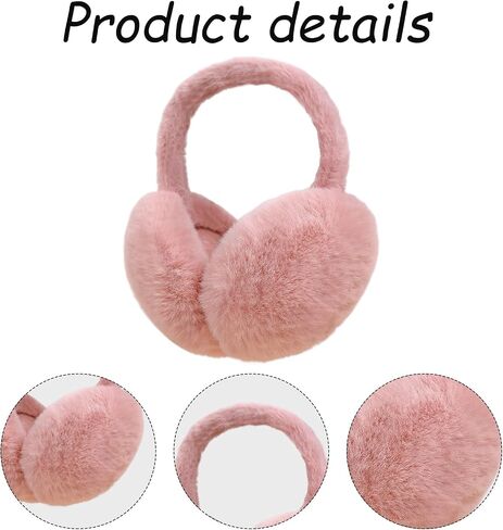 Ear Muffs for Winter Women,Adjustable Ear Warmers, Ear Muffs Black Fluffy Earmuffs, Winter Accessories for Women in Saudi Arabia
