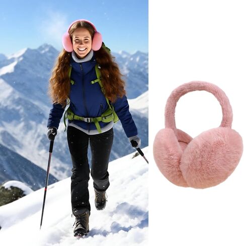 Ear Muffs for Winter Women,Adjustable Ear Warmers, Ear Muffs Black Fluffy Earmuffs, Winter Accessories for Women in Saudi Arabia