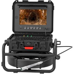 Sanyipace Sewer Inspection Camera with Locator, Self-Leveling, 512Hz Transmitter, 230ft/70m 0.2in/5mm Harder Cable, IP68 Waterproof Duct Cam with Distance Counter, 1080P 1000TVL 9'' IPS DVR Recorder in Kuwait