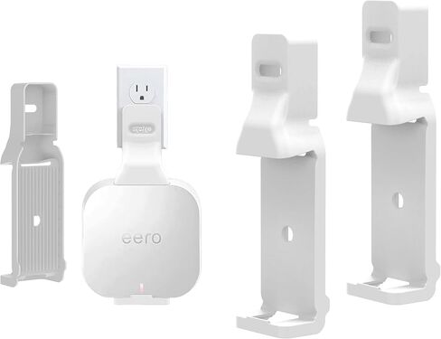 Wall Mount Holder for eero Pro 6e & eero Pro 6 Mesh Wi-Fi System, Outlet Mounting Brackets Compatible with eero Pro 6/ 6E Mesh Wi-Fi Router, Perfect Storage of Power Cables, Easy to Install in Saudi Arabia