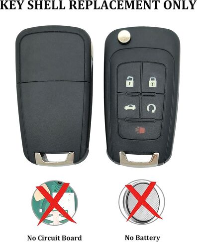 استبدال قشرة القضية Key FOB FOB لـ CHEVY CRUZE MALIBU EXANOX SONIC IMPALA GMC TRAIN BUICK Regal LACROSSE 2010 2011 2012 2013 2015 2015 2017 Keyless Entry Key FOB (5 buttons a) in Kuwait