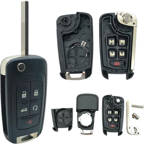 استبدال قشرة القضية Key FOB FOB لـ CHEVY CRUZE MALIBU EXANOX SONIC IMPALA GMC TRAIN BUICK Regal LACROSSE 2010 2011 2012 2013 2015 2015 2017 Keyless Entry Key FOB (5 buttons a) in Kuwait