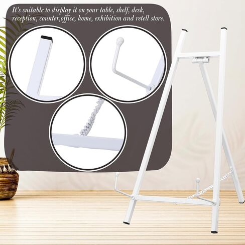 Leinuosen 1 PCS Metal Easel Stand 16.5 "H X 8.7" W x 4.3 "D TOP TOPES EASEL STAND FOR TRUPOD ART PICTURE MIRUR in Kuwait