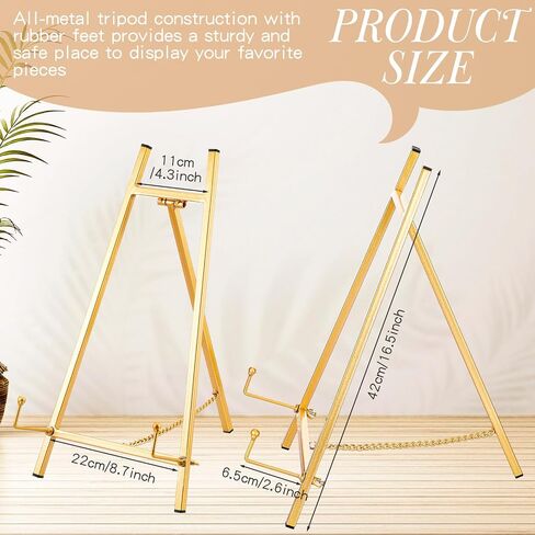 Leinuosen 1 PCS Metal Easel Stand 16.5 "H X 8.7" W x 4.3 "D TOP TOPES EASEL STAND FOR TRUPOD ART PICTURE MIRUR in Kuwait