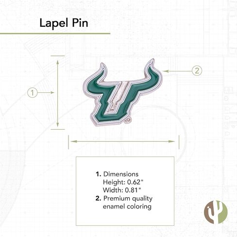 Desert Cactus University of South Florida Lapel Pins USF Bulls Logo Enamel Made of Metal (Pin 2) in Saudi Arabia