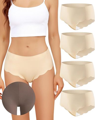 Levao Camel Proof Intelaw for Women Semelich Inflear مع مخفي الإبل لا يوجد عرض سراويل تجريبية لليوجا بيكيني S-XXL in Kuwait