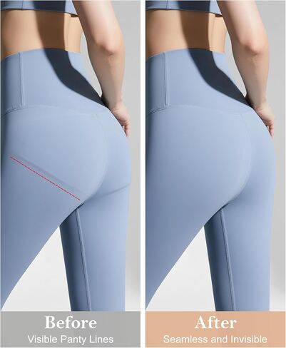 Levao Camel Proof Intelaw for Women Semelich Inflear مع مخفي الإبل لا يوجد عرض سراويل تجريبية لليوجا بيكيني S-XXL in Kuwait