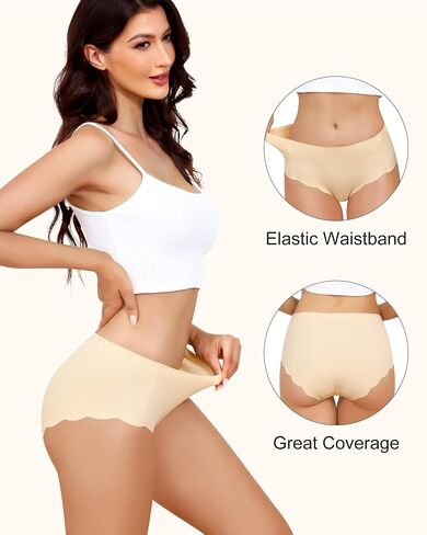Levao Camel Proof Intelaw for Women Semelich Inflear مع مخفي الإبل لا يوجد عرض سراويل تجريبية لليوجا بيكيني S-XXL in Kuwait