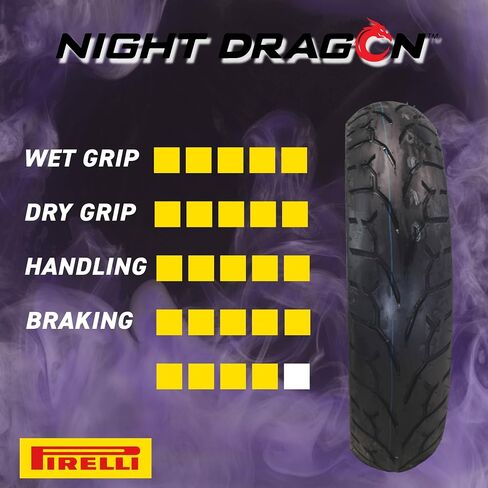Pirelli Night Dragon GT 150/80B16 M/C 77H REINFTL Cruiser Motorcycle Rear Tire - Superior Traction & Handling for High-Performance Cruisers w/Keychain in Saudi Arabia