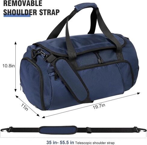 Gym Bag for Men Women With Shoe Compartment & Wet PocketWater Resistant Sports Gym Bag 、shoulder bag、messenger bag Carry On Duffel Bag forWeekend Overnight Traveling (blue) in Saudi Arabia